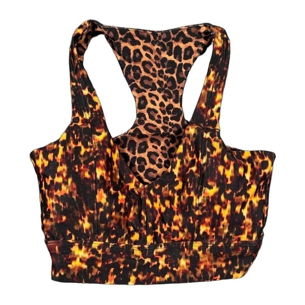 WITH Wear It To Heart Irene Sports Bra XS Sunglasses Leopard Reversible NWT